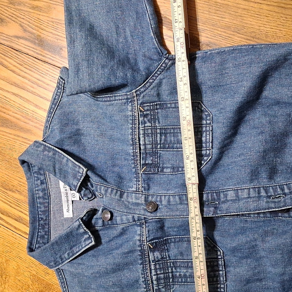 ABERCROMBIE & FITCH ROMPER Jean 00 Women BLUE Denim Preowned Used Long Sleeves - Picture 3 of 8
